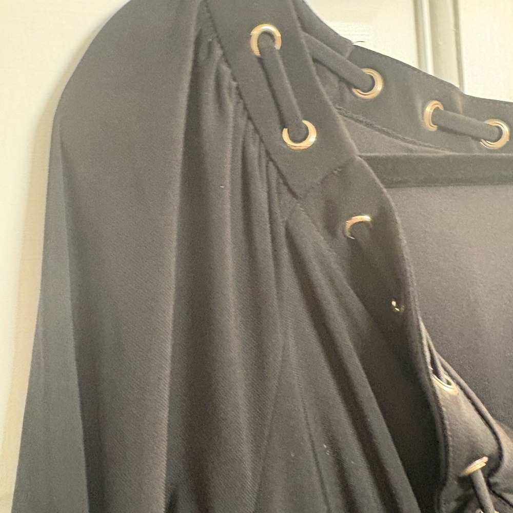 White House‎ Black Market Black Dress with Gold Accents S - Picture 4 of 12